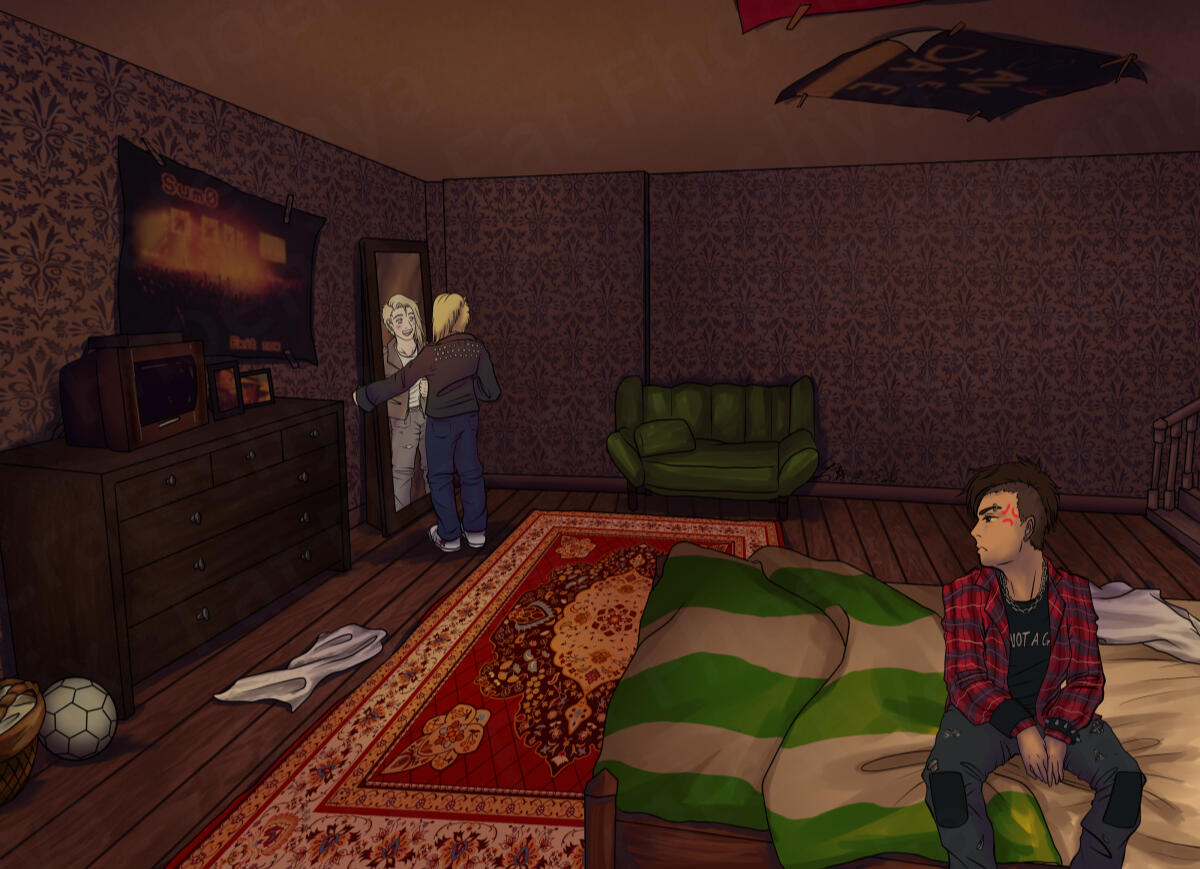 Trying On Clothes Commission (5.5 hours, simple shading, CSP, Dec.)