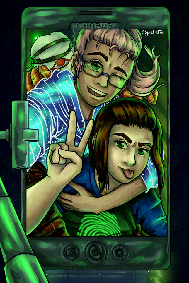 Selfie Shenanigans Commission (6 hours, painted shading, CSP, Sept.)