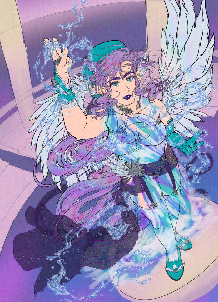 Aquarius Outfit 1st Concept WIP (5 hours; CSP, February)