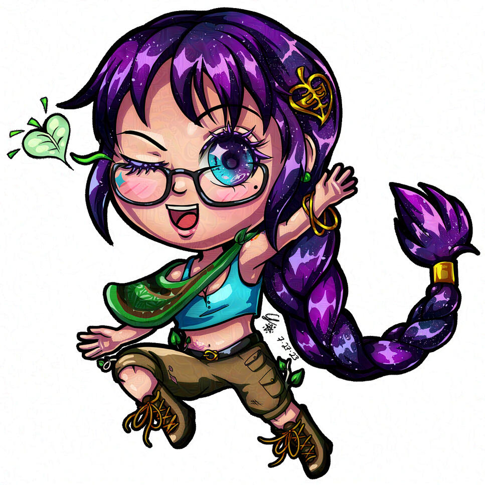 KickinAspen Chibi Commission (5 hour illustration; CSP, July)