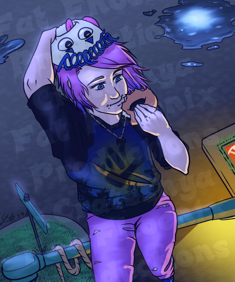 Melv's Midnight Monch (Limited shading full body commission, May 2021)